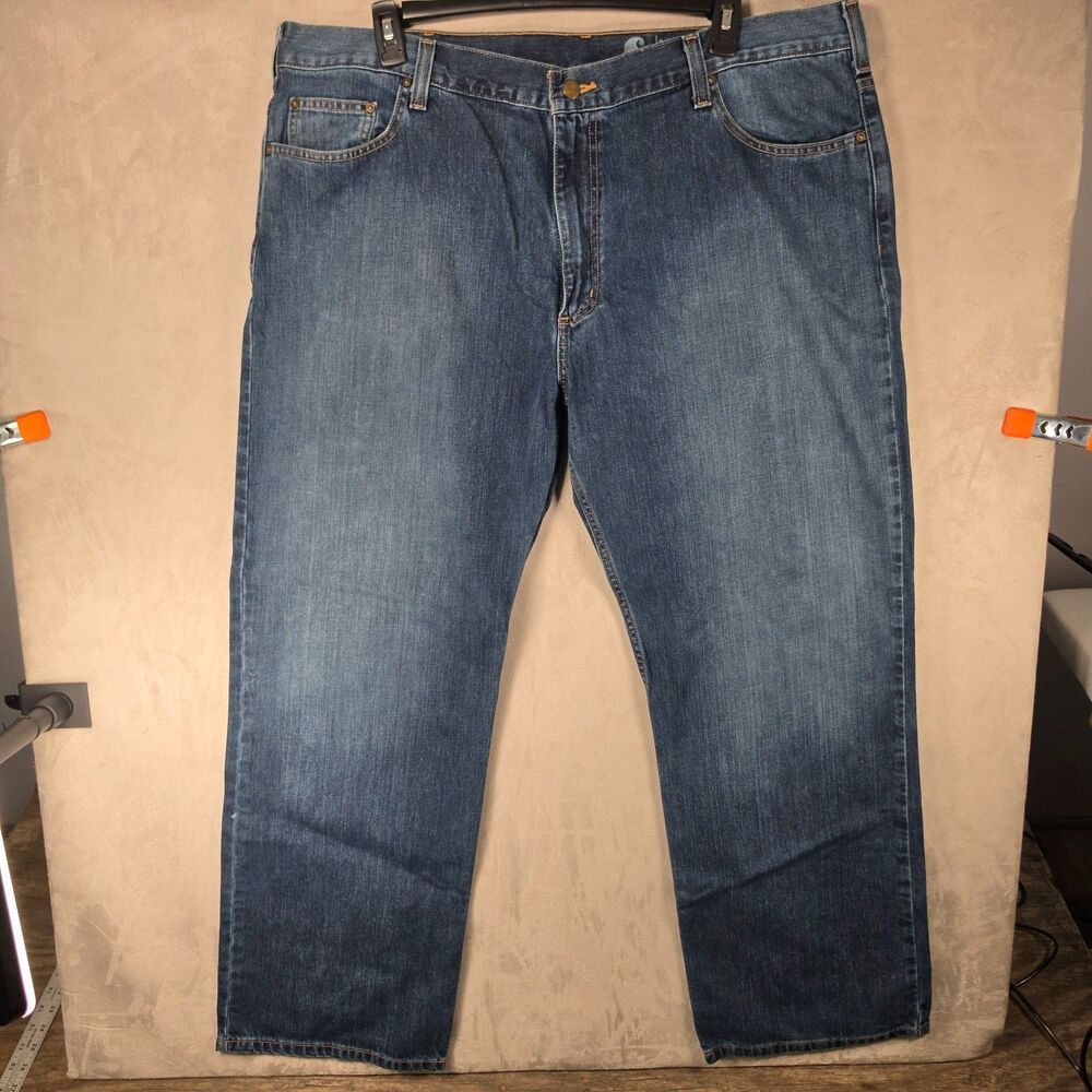 Carhartt Men's B325 Loose Fit Straight Leg Jeans 42x32 (Act. 41x31.5) Blue Denim